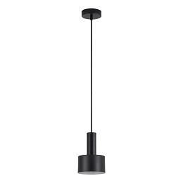 SE21-BL-4-MS1 ADEPT TUBE Black Pendant Black Metal Shade+