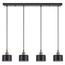 SE21-BR-10-4BL-MS1 MAGNUM BRONZE Black Metal Shade Pendant+