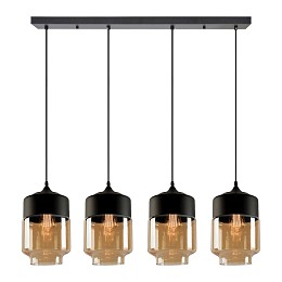 SE21-HN-18-30-4BL+ GABY Honey Glass Pendant+