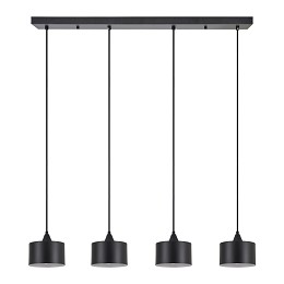 SE21-BL-B10-4BL-MS1 ADEPT PENDANT Black Metal Shade+