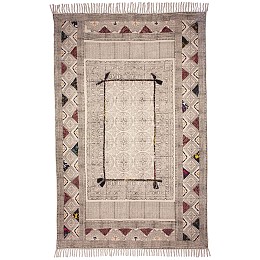 Βαμβακερό χαλί 150x210 με τρίγωνα patchwork
