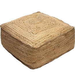 Πουφ από γιούτα 60x60x20 - γέμισμα βαμβάκι