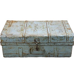 Vintage μπαούλο πετρόλ 72x40,5x28εκ.