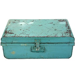 Vintage μπαούλο πράσινο 71x40x28εκ.