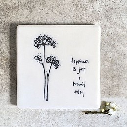 Σουβέρ φλοράλ 10,5εκ. πορσελάνη - Happiness biscuit