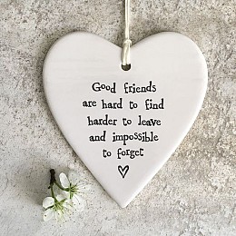 Καρδιά πορσελάνη 8,5x9,5 εκ.- Good friends…
