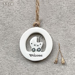 Πορσελάνινος κύκλος 3,5εκ. - Welcome