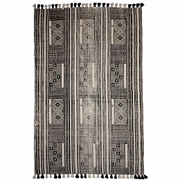 Χαλί τυπωμένο 150x210εκ. Α/Μ με πομ πομ