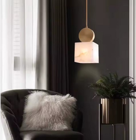 SE21-MB-12 CUBICO MARBLE PENDANT 12x23cm G9 220V IP20 2 YEARS WARRANTY