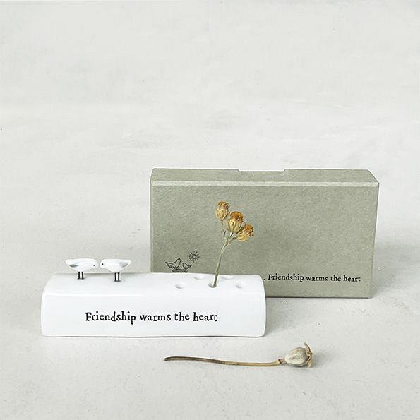 Πορσελάνινη βάση 4,8x9,3εκ-Friendship warms the heart