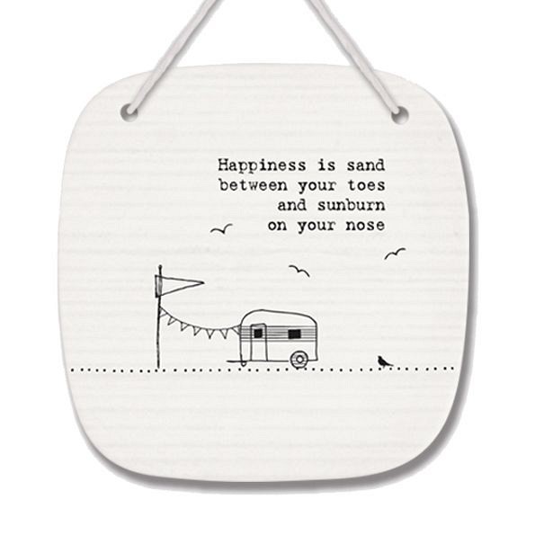 Πορσελάνινο κάδρο - Happiness is sand between