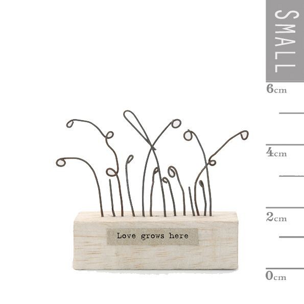 Ξύλινο θέμα 5,5x6εκ. -Λουλούδια/Love grows