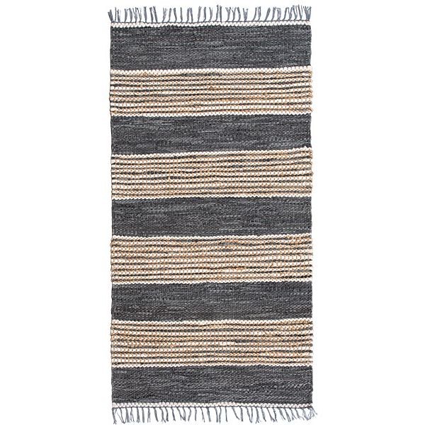 Χαλί Taj μεγ. Δέρμα & Γιούτα - Ανθρακί