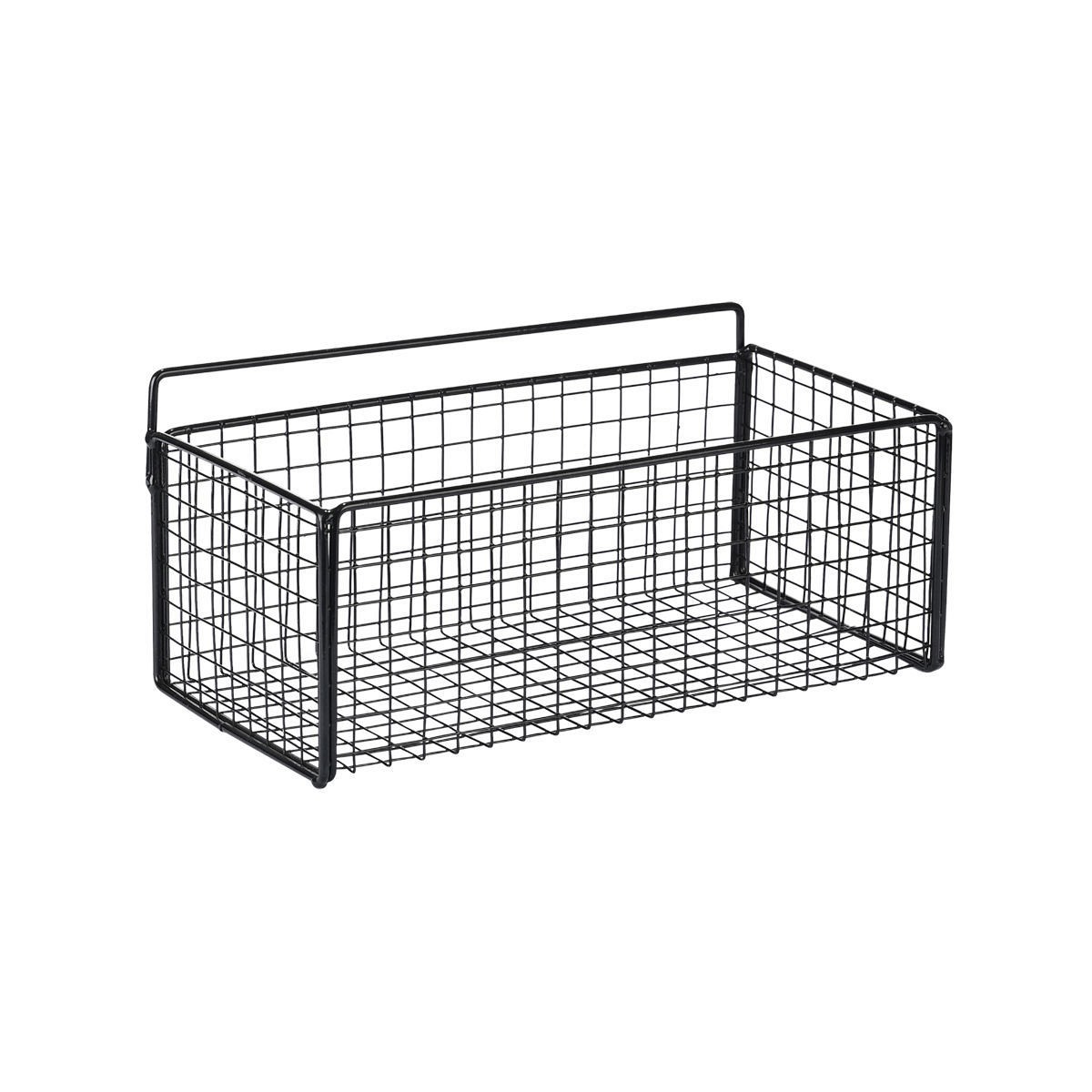 ESTIA ΚΑΛΑΘΙ ΟΡΓΑΝΩΣΗΣ CAGE ΚΡΕΜΑΣΤΟ ΜΕΤΑΛΛΙΚΟ 36x15x13cm ΜΑΥΡΟ