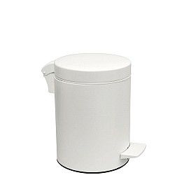 Χαρτοδοχείο 5 Lit, Soft Close - Matt White, Pam & Co, Ø20 x H28 (cm), 05-096-033