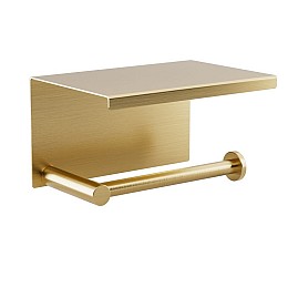 Χαρτοθήκη με Καπάκι - Brushed Gold, Pam & Co, W16 x D11 x H9 (cm), 108-023