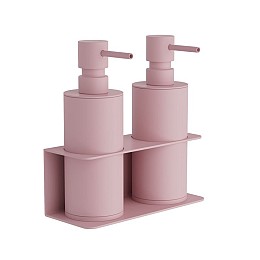 Επιτοίχιο Διπλό Dispenser Επαγγελματικό - Matt Pink, Pam & Co, W17 x D7 x H19 (cm), 83-303