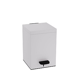 Χαρτοδοχείο 5 Lit, Soft Close - Matt White, Pam & Co, W18 x D18 x H26 (cm), 137-033