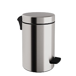 Χαρτοδοχείο 10 Lit Soft Close, No Inner Bucket - Matt Inox, Pam & Co, Ø20 x H37 (cm), 2037-011