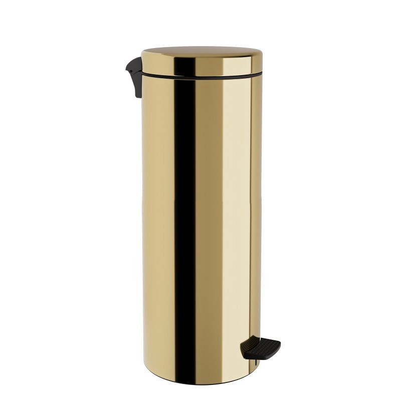 Χαρτοδοχείο 16 Lit Soft Close, No Inner Bucket - Gold, Pam & Co, Ø20 x H55 (cm), 16-2053-024