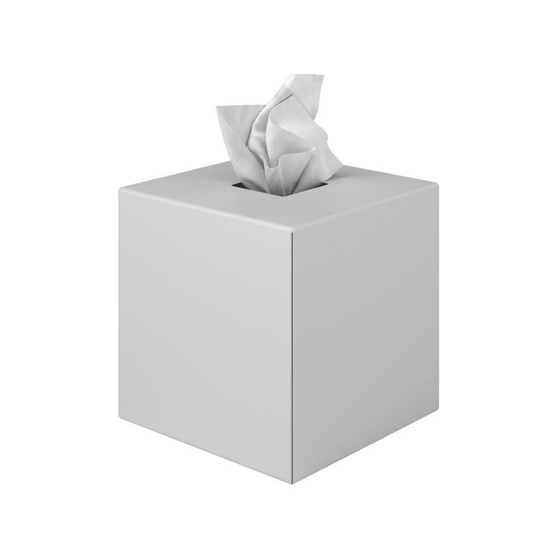 Θήκη Χαρτομάντηλων Κύβος - Matt White, Pam & Co, W13 x D13 x H13 (cm), 124-033