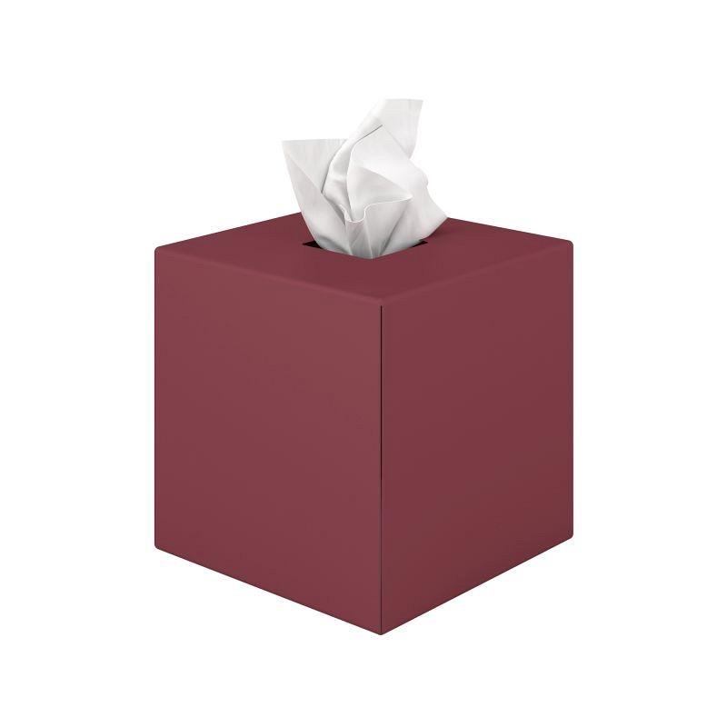 Θήκη Χαρτομάντηλων Κύβος - Matt Bordeaux, Pam & Co, W13 x D13 x H13 (cm), 124-153