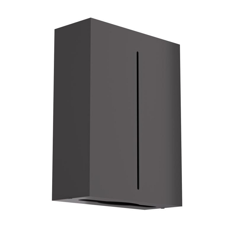 Επιτοίχια Θήκη για Χειροπετσέτες Ζικ-Ζακ - Matt Anthracite, Pam & Co, W28,5 x D10 x H37 (cm), 122-113