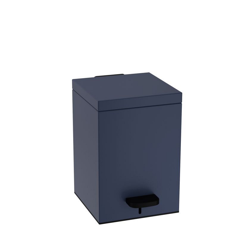 Χαρτοδοχείο 5 Lit, Soft Close - Matt Navy Blue, Pam & Co, W18 x D18 x H26 (cm), 137-203