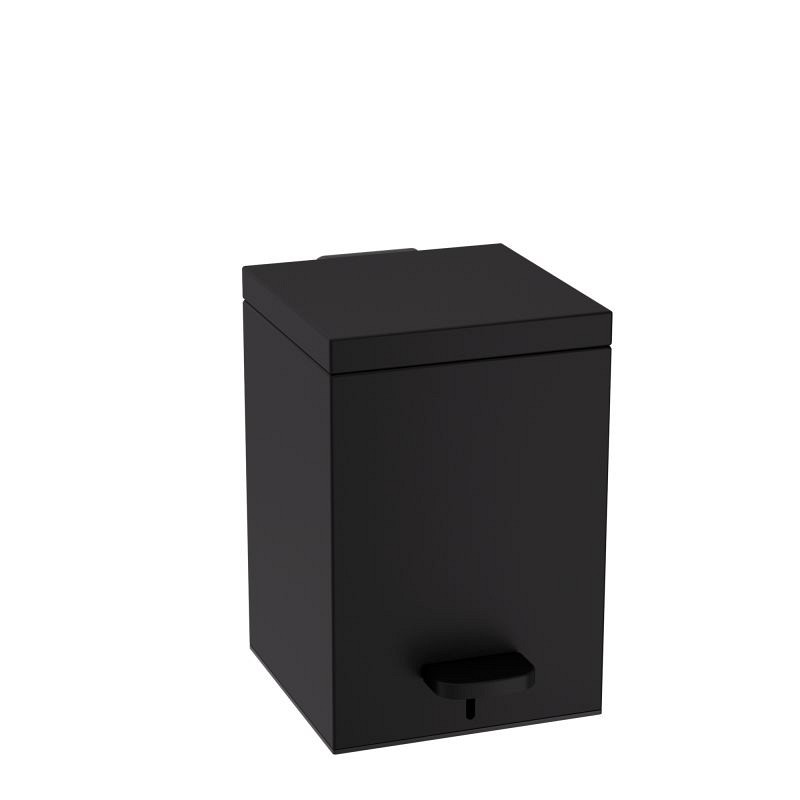 Χαρτοδοχείο 5 Lit, Soft Close - Matt Black, Pam & Co, W18 x D18 x H26 (cm), 137-403