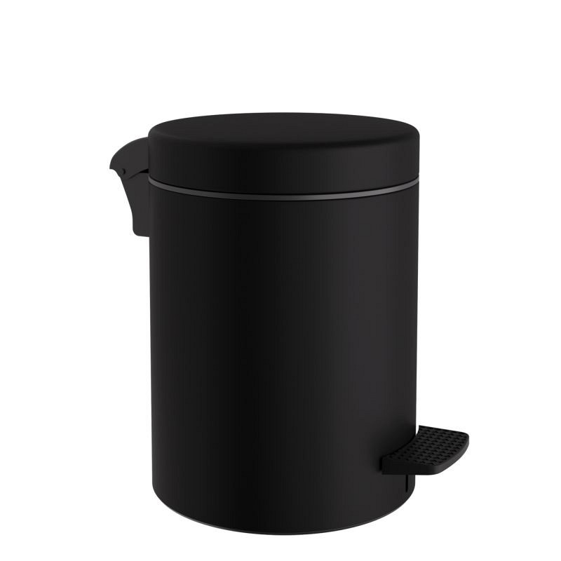Χαρτοδοχείο 8 Lit, Soft Close - Matt Black, Pam & Co, Ø23 x H32 (cm), 08-500-403
