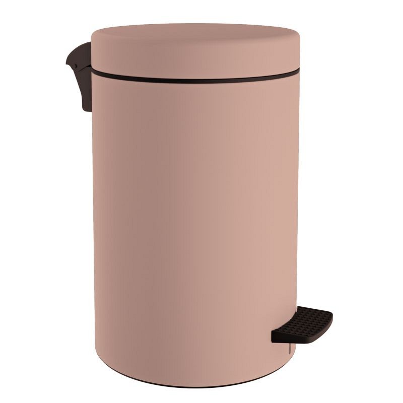 Χαρτοδοχείο 12 Lit, Soft Close - Matt Dusty Pink, Pam & Co, Ø25 x H40 (cm), 12-090-304