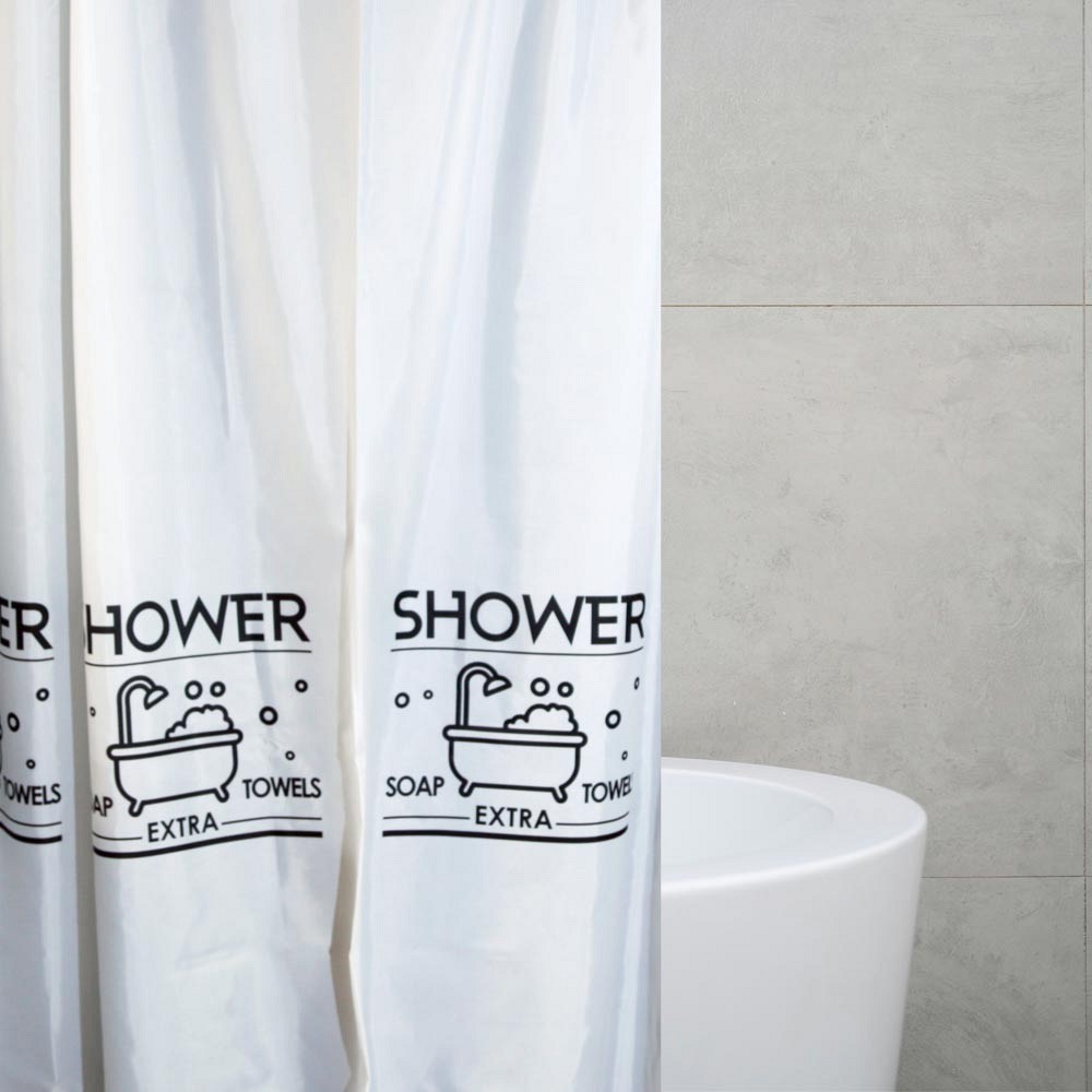 ΚΟΥΡΤΙΝΑ ΜΠΑΝΙΟΥ WHITE SHOWER 240(Μ)X200(Υ)