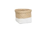 Καλάθι Tasmania φυσικό με λευκό S (24/18x18x18) Soulworks 0510011