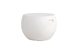 Τραπέζι Καθιστικού Rieti Terazzo White Round (44x44x34) Soulworks 0800047