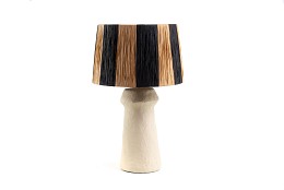 Επιτραπέζιο Φωτιστικό Juvela Raffia Beige Black (42x42x54) Soulworks 0880006