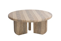 Τραπέζι Καθιστικού Frey Travertine (91x91x38) Soulworks 0910011