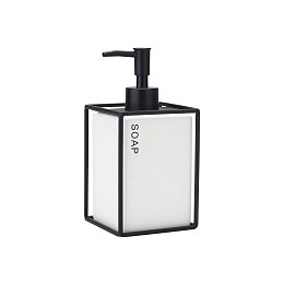 ESTIA ΑΝΤΛΙΑ ΣΑΠΟΥΝΙΟΥ CAGE 450ML ΚΕΡΑΜΙΚΗ ΛΕΥΚΗ ΜΕ ΜΕΤΑΛΛΙΚΟ ΠΛΑΙΣΙΟ