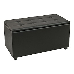 Σκαμπό-μπαούλο Corben pakoworld pu μαύρο 86x43x45εκ