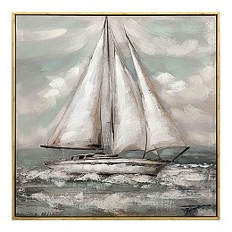 Πίνακας σε καμβά Siedo I Inart με πλαίσιο 70x3.5x70εκ