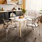 Τραπέζι Natali pakoworld MDF λευκό-πόδια φυσικό 120x80x76εκ