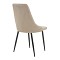 Καρέκλα Azori pakoworld γκρι-μπεζ βελούδο-πόδι μαύρο μέταλλο 49x55x85εκ
