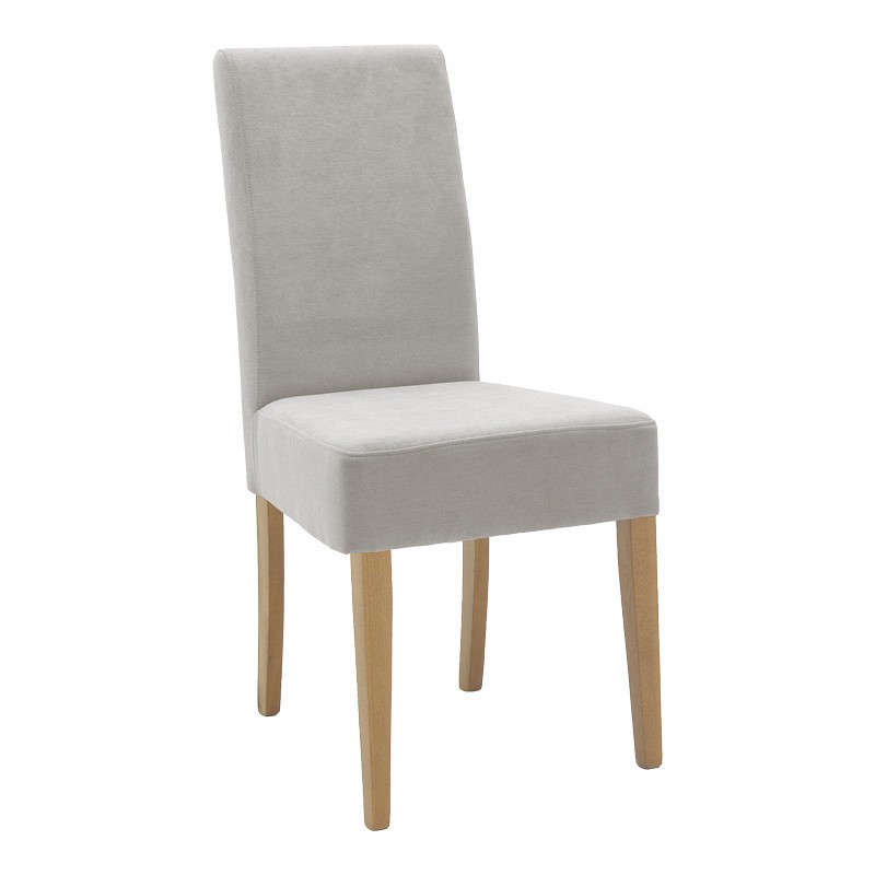 Καρέκλα Ditta pakoworld ύφασμα γκρι-πόδι sonoma 44x56x96εκ