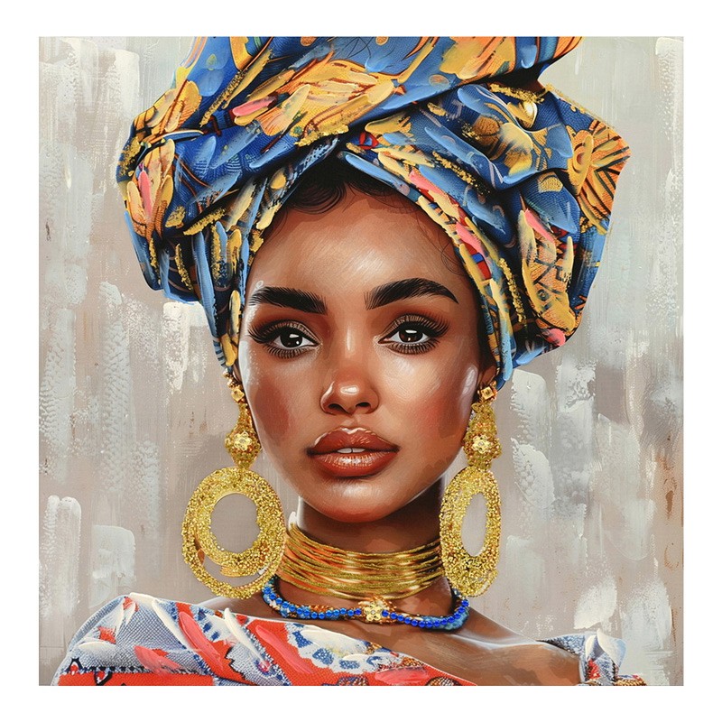 Πίνακας σε καμβά Turban Inart 80x3x80εκ