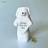 Ζωάκι με καρδιά πορσελάνη 6,5εκ. - Σκύλος