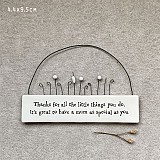 Πορσελάνινο στολίδι 9,5εκ.-Thanks for