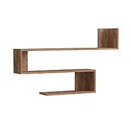 Ραφιέρα τοίχου Zeta pakoworld σε sonoma απόχρωση 120x20x71εκ