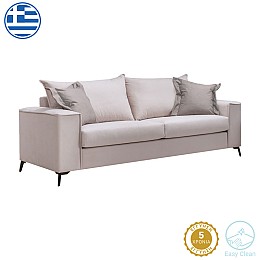 Καναπές Verona 3θέσιος cream - μαξιλάρια mocha 225x93x100εκ