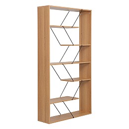 Βιβλιοθήκη Tars pakoworld sonoma-μαύρο 84x24x157εκ