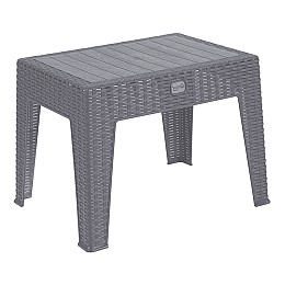 Τραπέζι Cosmic pakoworld PP ανθρακί 55x40x43.5εκ