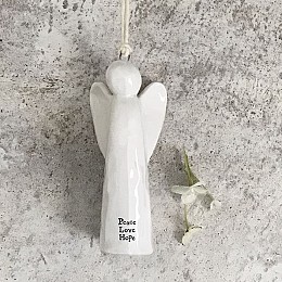 Πορσελάνινος Άγγελος - Peace,Hope,Love 7εκ.